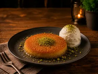 Künefe con gelato di Maras