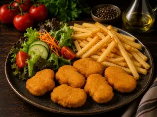 Piatto di nuggets di pollo