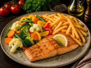 Piatto fitness salmone